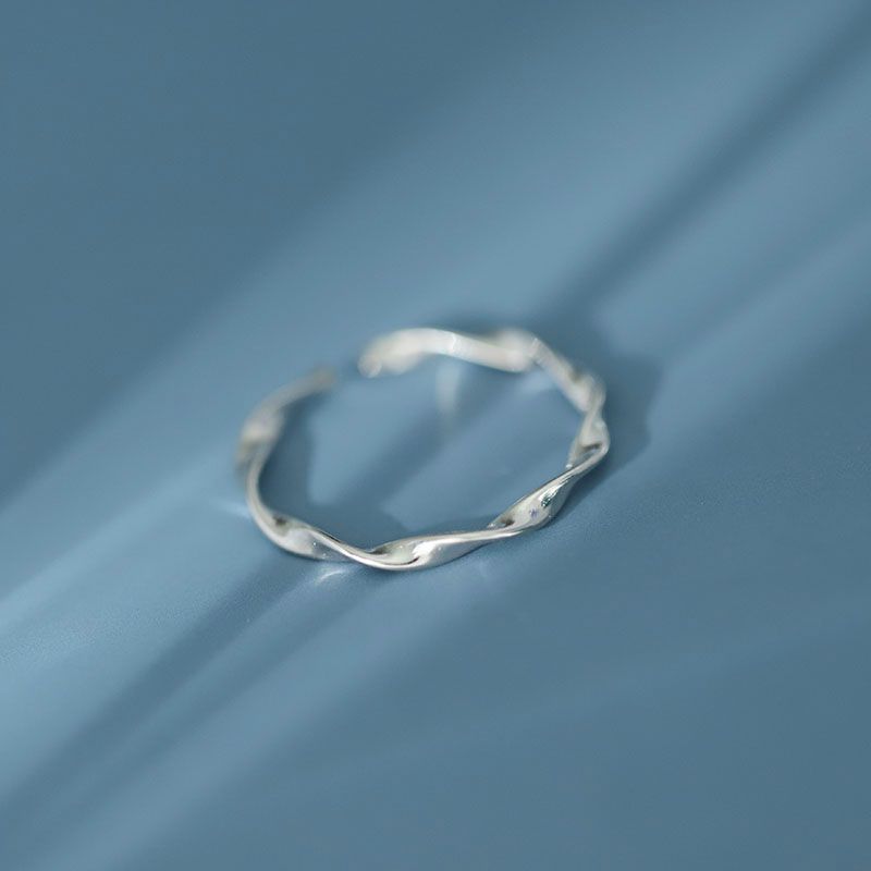 Ring Sterling Twisted Silver