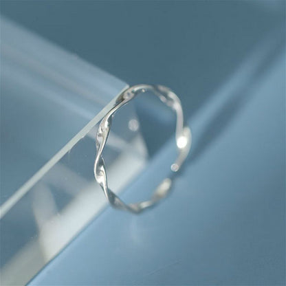Ring Sterling Twisted Silver