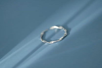 Ring Sterling Twisted Silver