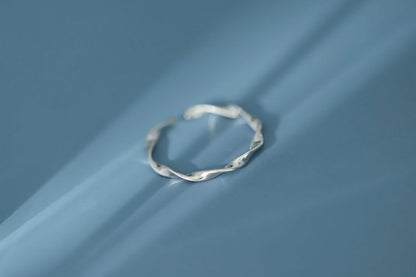 Ring Sterling Twisted Silver