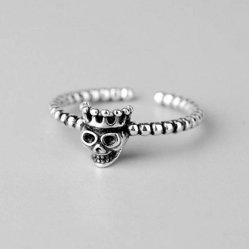 Open Skull Sterling Ring Silver