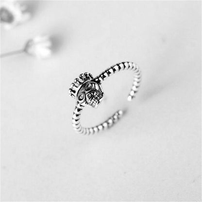 Open Skull Sterling Ring Silver