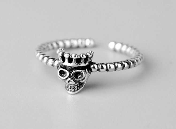 Open Skull Sterling Ring Silver
