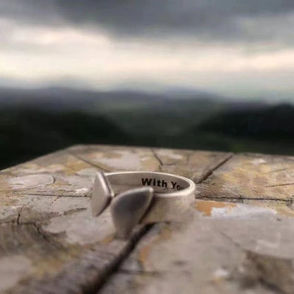 Sterling Open Butterfly Ring Silver