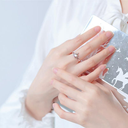 Open Silver Sterling Unicorn Ring