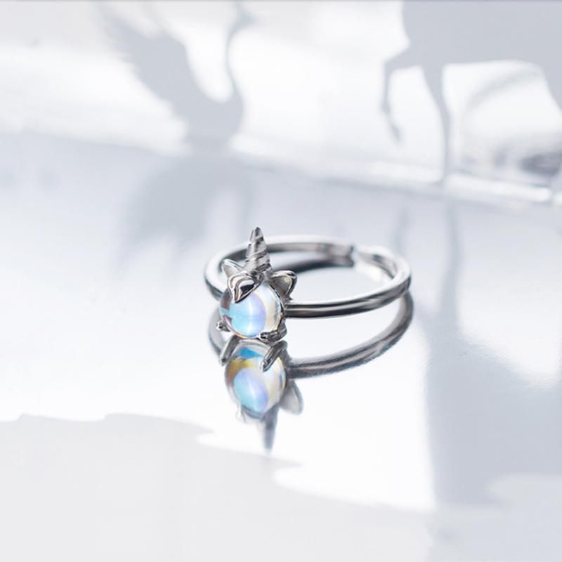 Open Silver Sterling Unicorn Ring