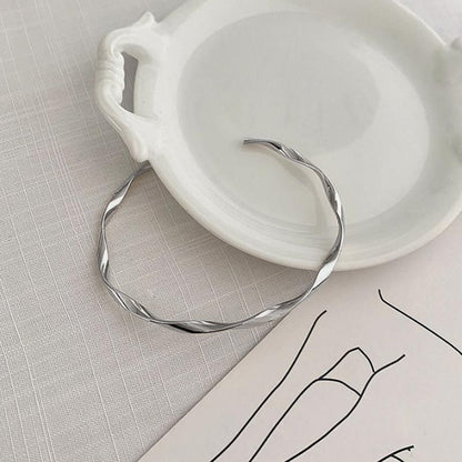 Bangle Twisted Open Silver Sterling