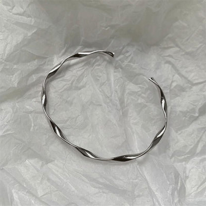 Bangle Twisted Open Silver Sterling