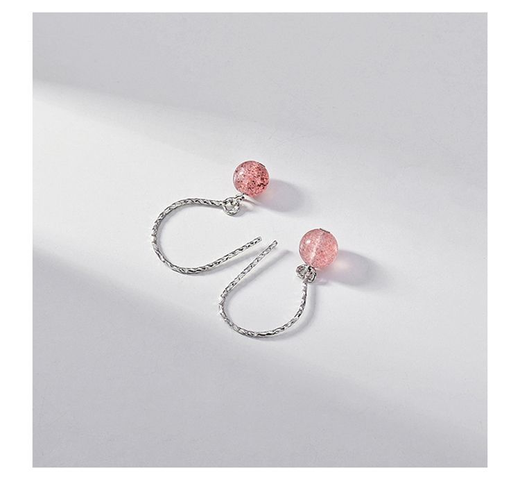 Faux Sterling Earring Crystal Silver Dangle