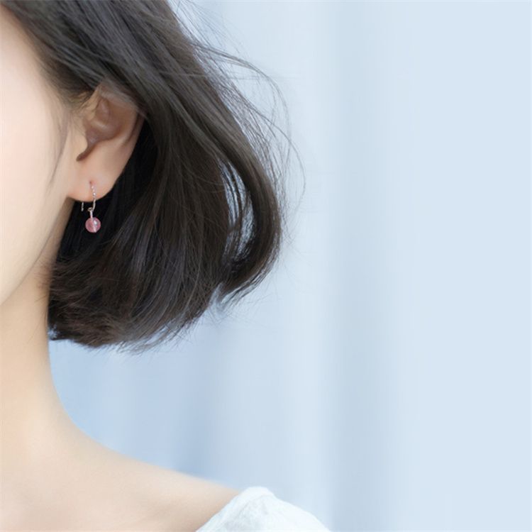 Faux Sterling Earring Crystal Silver Dangle