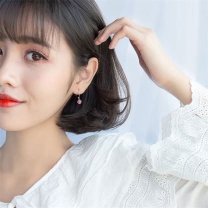 Faux Sterling Earring Crystal Silver Dangle