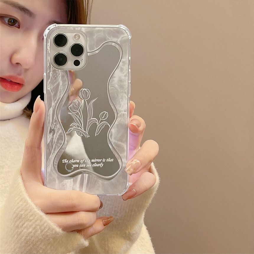 Phone Flower Mirrored Case