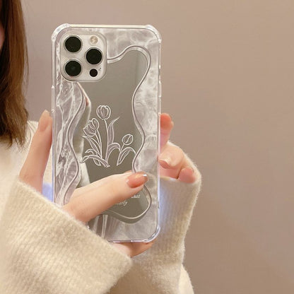 Phone Flower Mirrored Case