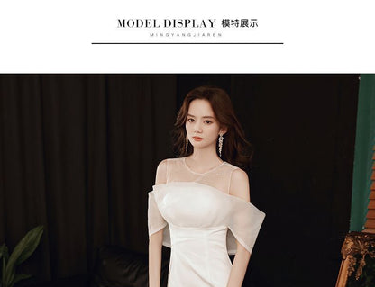 Cold Shoulder Sheath Evening Gown