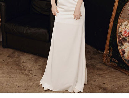 Cold Shoulder Sheath Evening Gown