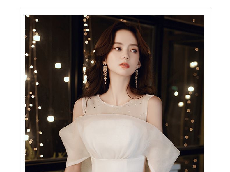 Cold Shoulder Sheath Evening Gown