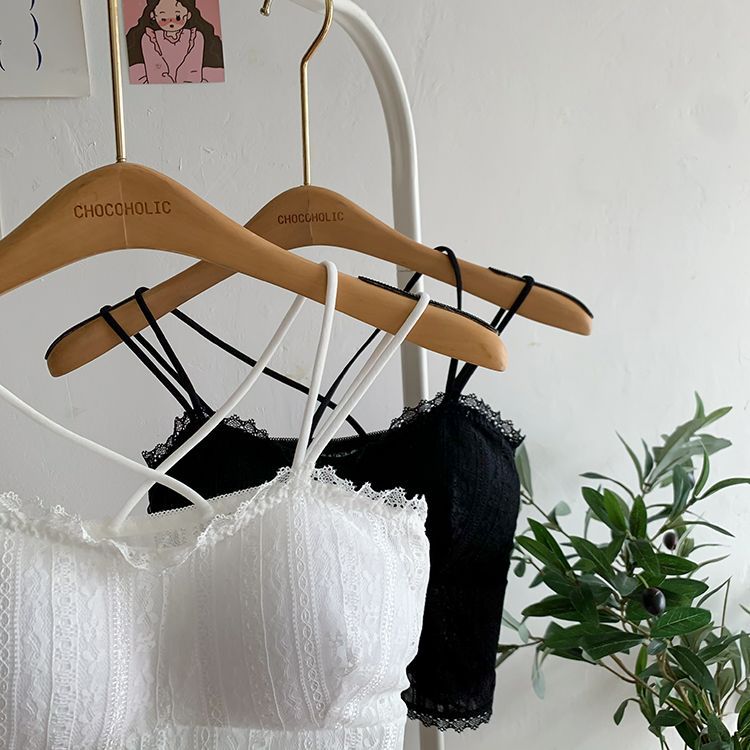 Cropped Lace Camisole with Plain Design