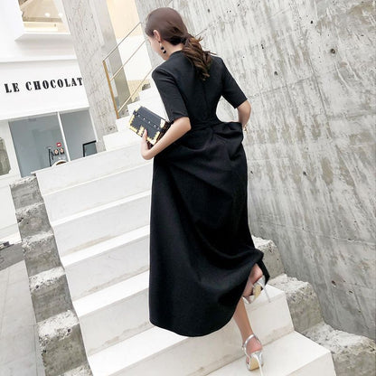 Short-Sleeve Tie-Front A-Line Evening Gown (Various Designs)