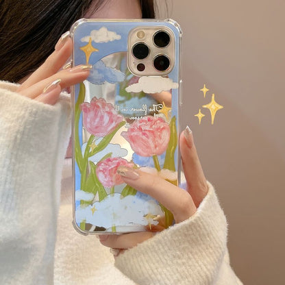 Flower Phone Mirrored Case