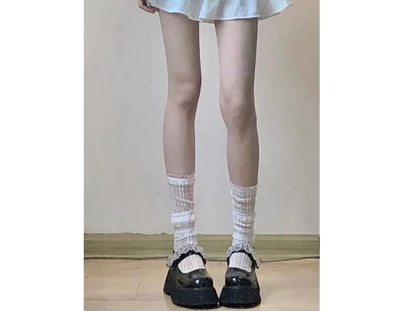 Set: Puff-Sleeve Sweetheart Peplum Top + Ruffled Mini Skirt