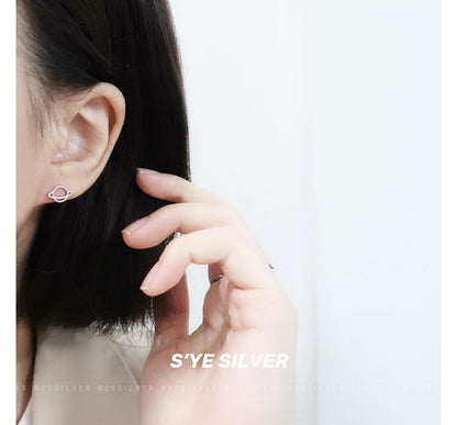 Planet Silver Earring Sterling Stud