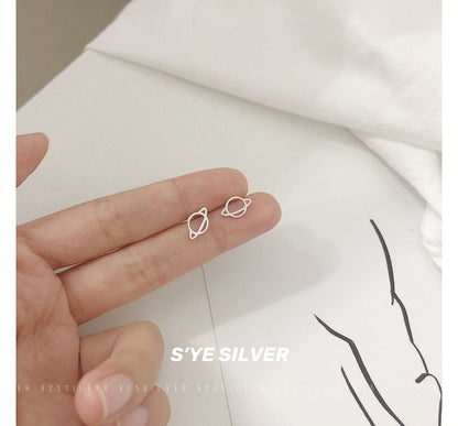 Planet Silver Earring Sterling Stud