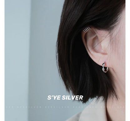 Earring Hoop Sterling Twisted Silver