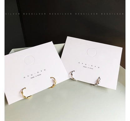 Earring Hoop Sterling Twisted Silver