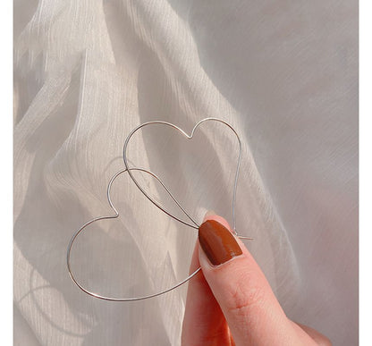 Silver Heart Sterling Earring Hoop