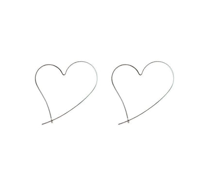 Silver Heart Sterling Earring Hoop