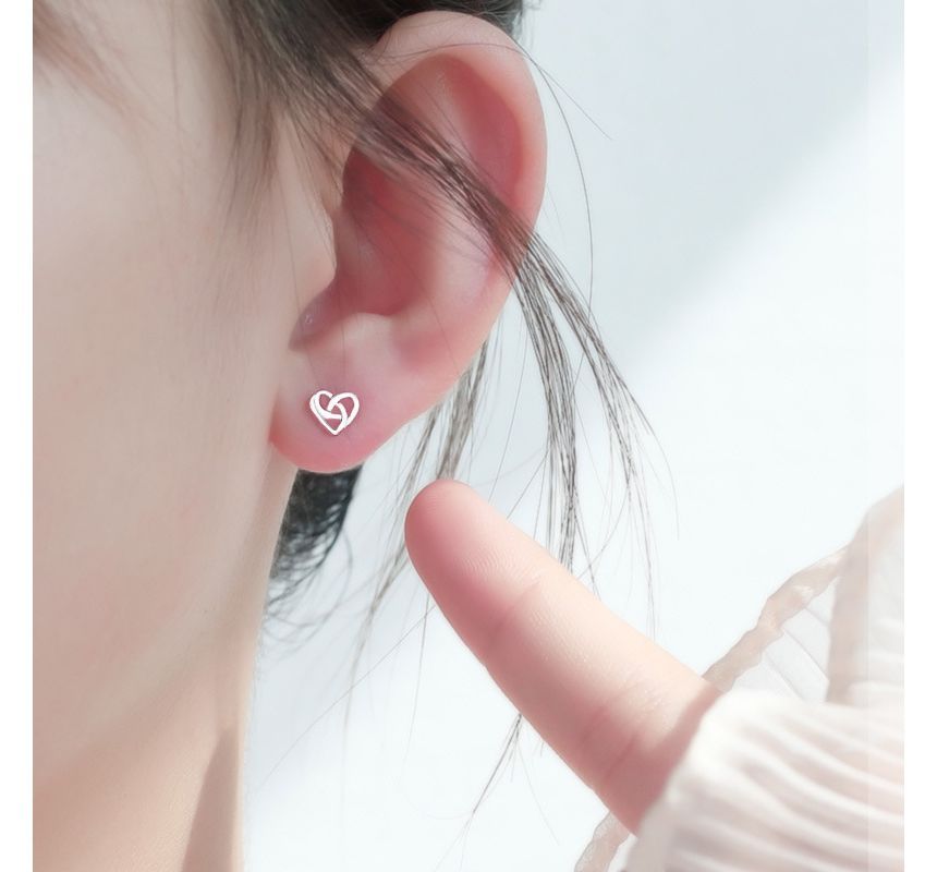 Heart Stud Sterling Silver Earring