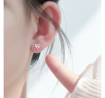 Heart Stud Sterling Silver Earring