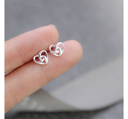 Heart Stud Sterling Silver Earring