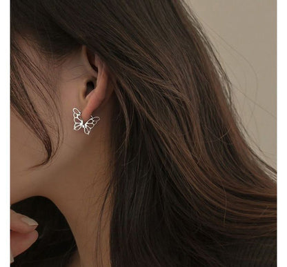 Earring Sterling Butterfly Silver