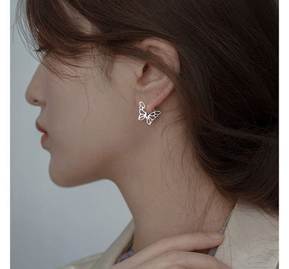 Earring Sterling Butterfly Silver