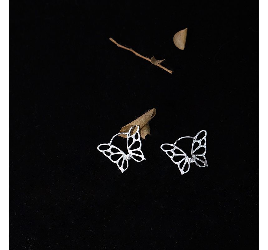Earring Sterling Butterfly Silver