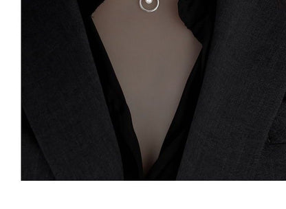 Silver Sterling Pearl Faux Necklace