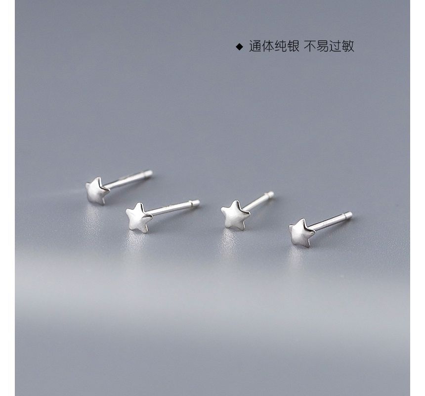Earring Star Sterling Stud Silver