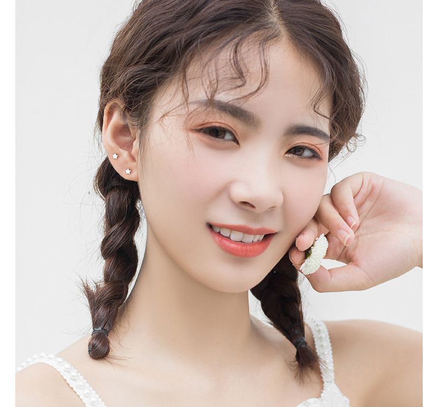 Earring Star Sterling Stud Silver