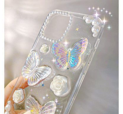 Transparent Butterfly Case Phone