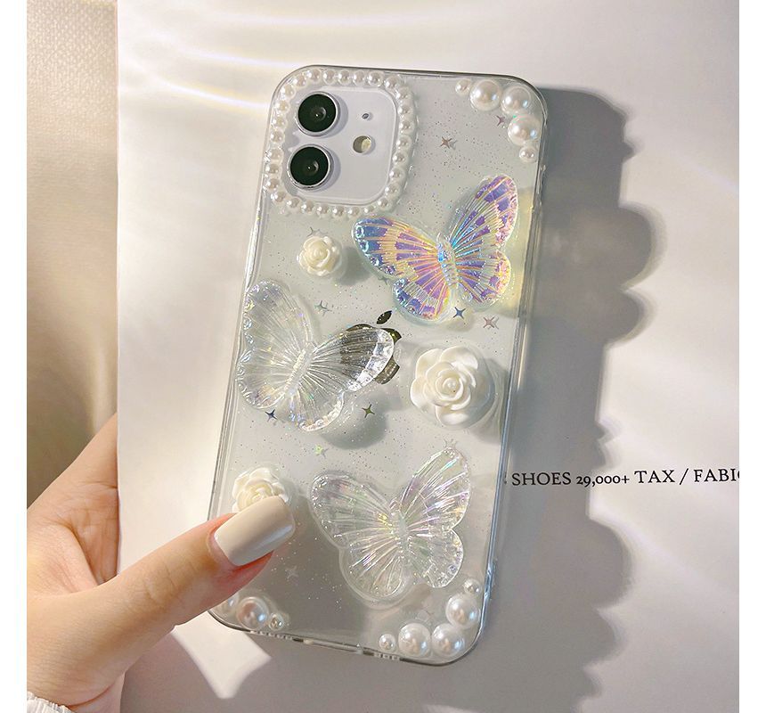Transparent Butterfly Case Phone
