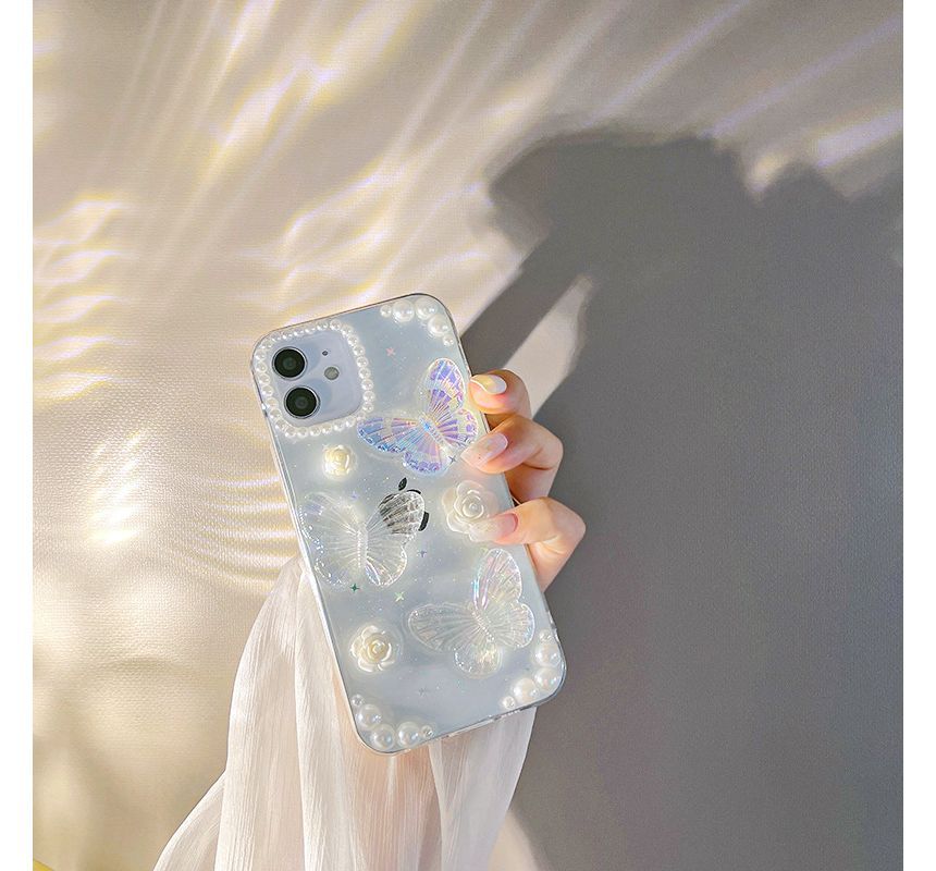 Transparent Butterfly Case Phone