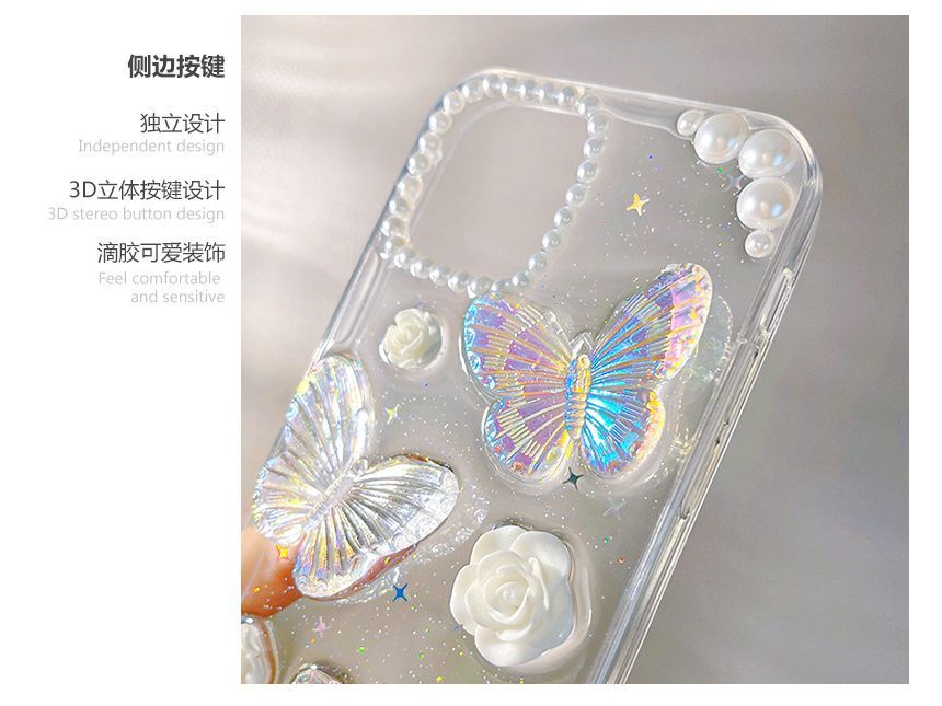Transparent Butterfly Case Phone