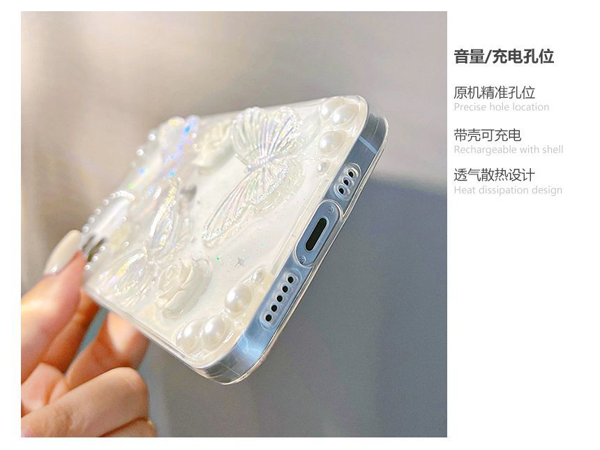 Transparent Butterfly Case Phone