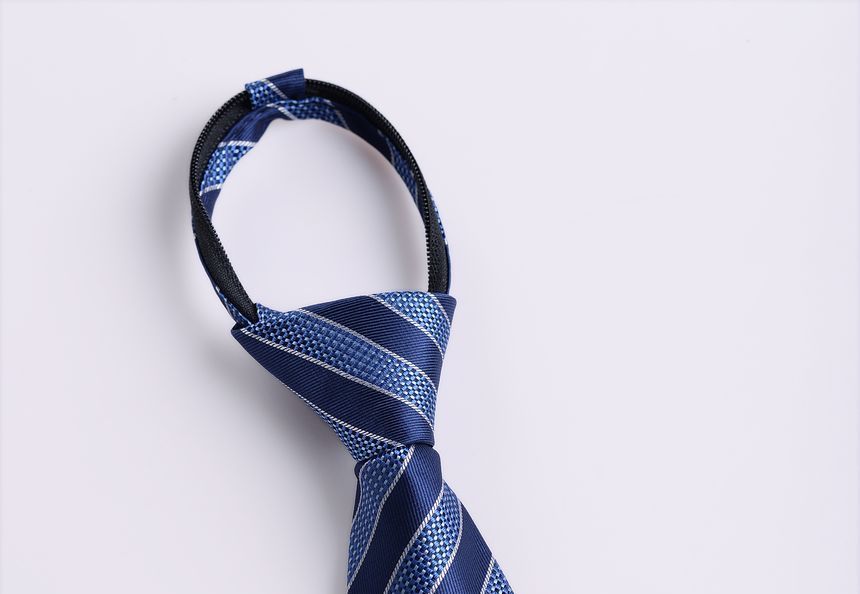 Striped No Tie Neck Tie