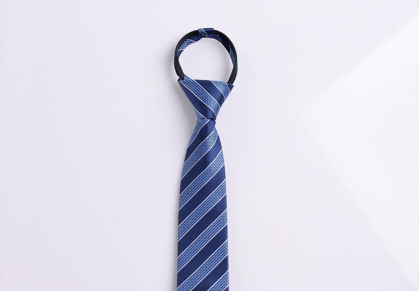 Striped No Tie Neck Tie