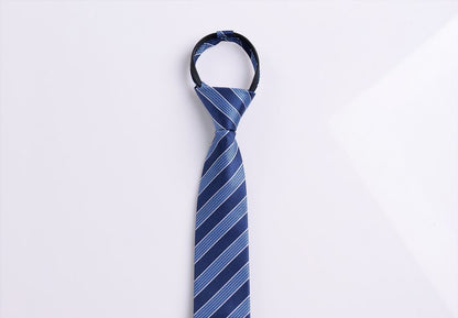 Striped No Tie Neck Tie