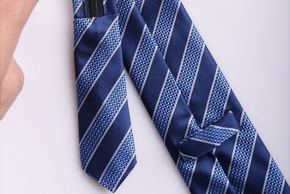 Striped No Tie Neck Tie