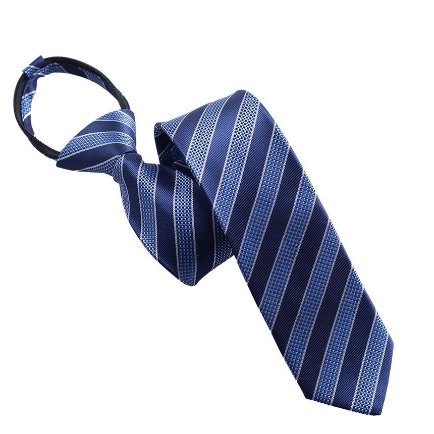 Striped No Tie Neck Tie