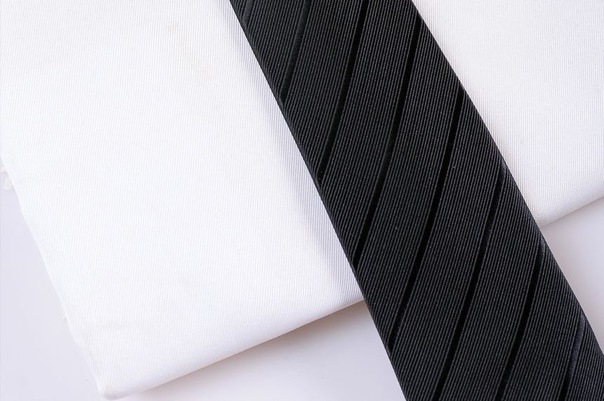 Striped No Tie Neck Tie
